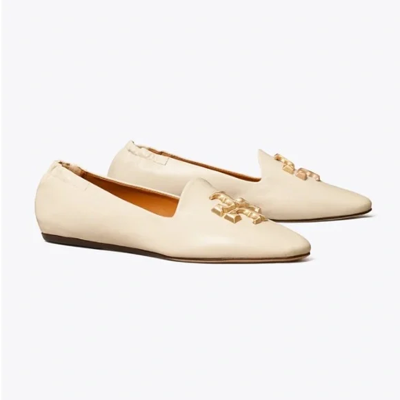 Tory Burch Cream Eleanor Round Toe Loafers, 5.5 women’s - Picture 5 of 13